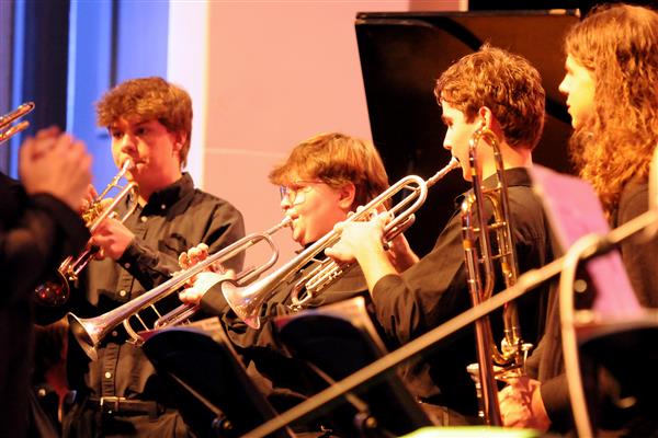 Students performing at the 2023-2024 All County Jazz Concert